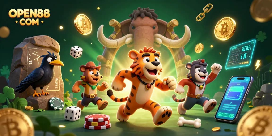 Win big at OPEN88 COM with 3D cartoon characters in a dynamic prehistoric casino adventure!