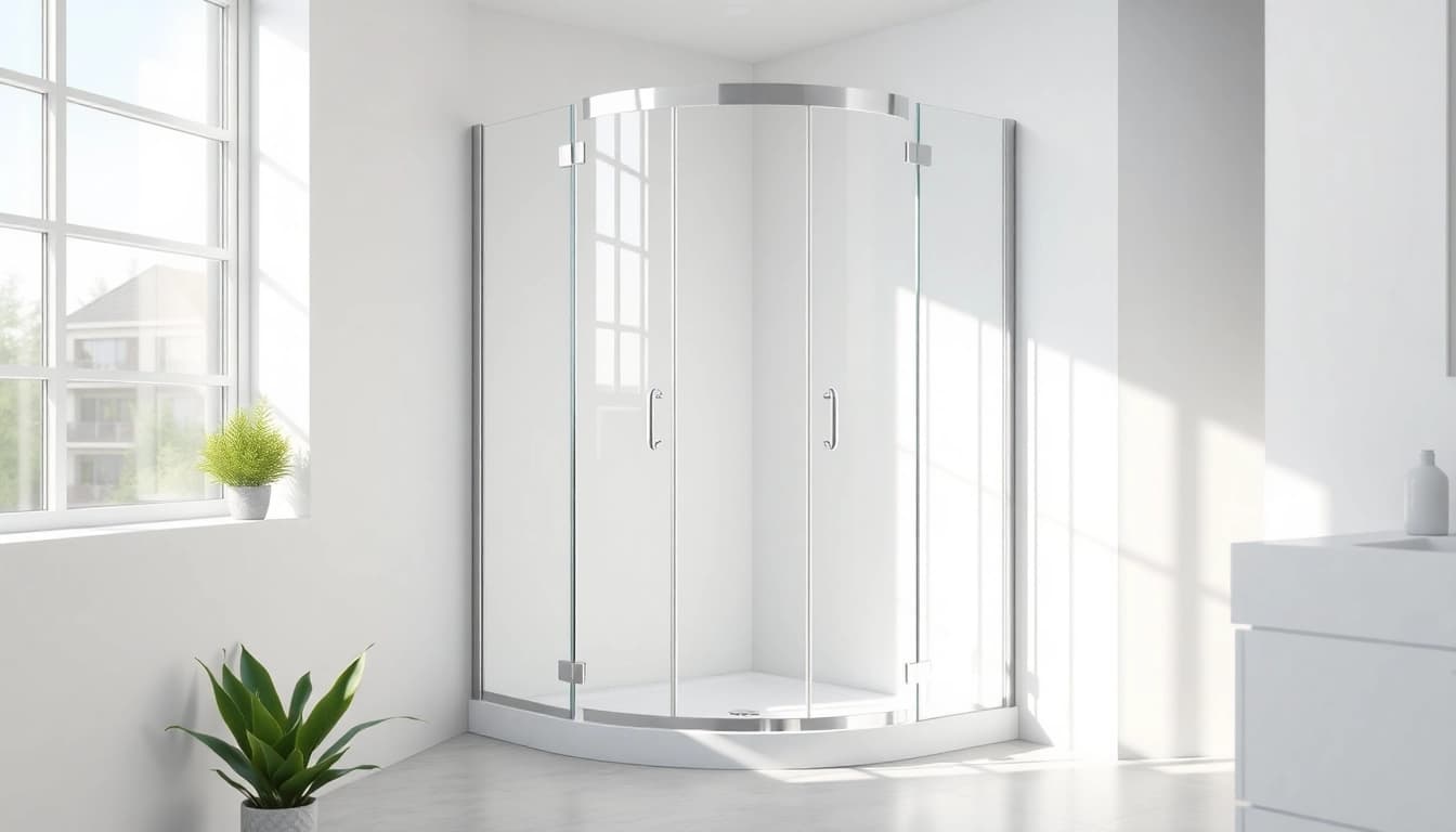 Erleben Sie eine stilvolle duschkabine 80x80 eckeinstieg in modernem Badezimmer-Design.