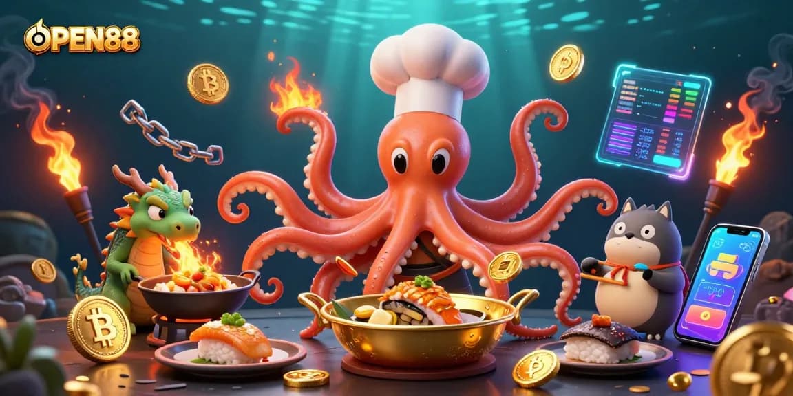 Engage with OPEN88's thrilling casino experience featuring vibrant characters in a dynamic gaming scene.