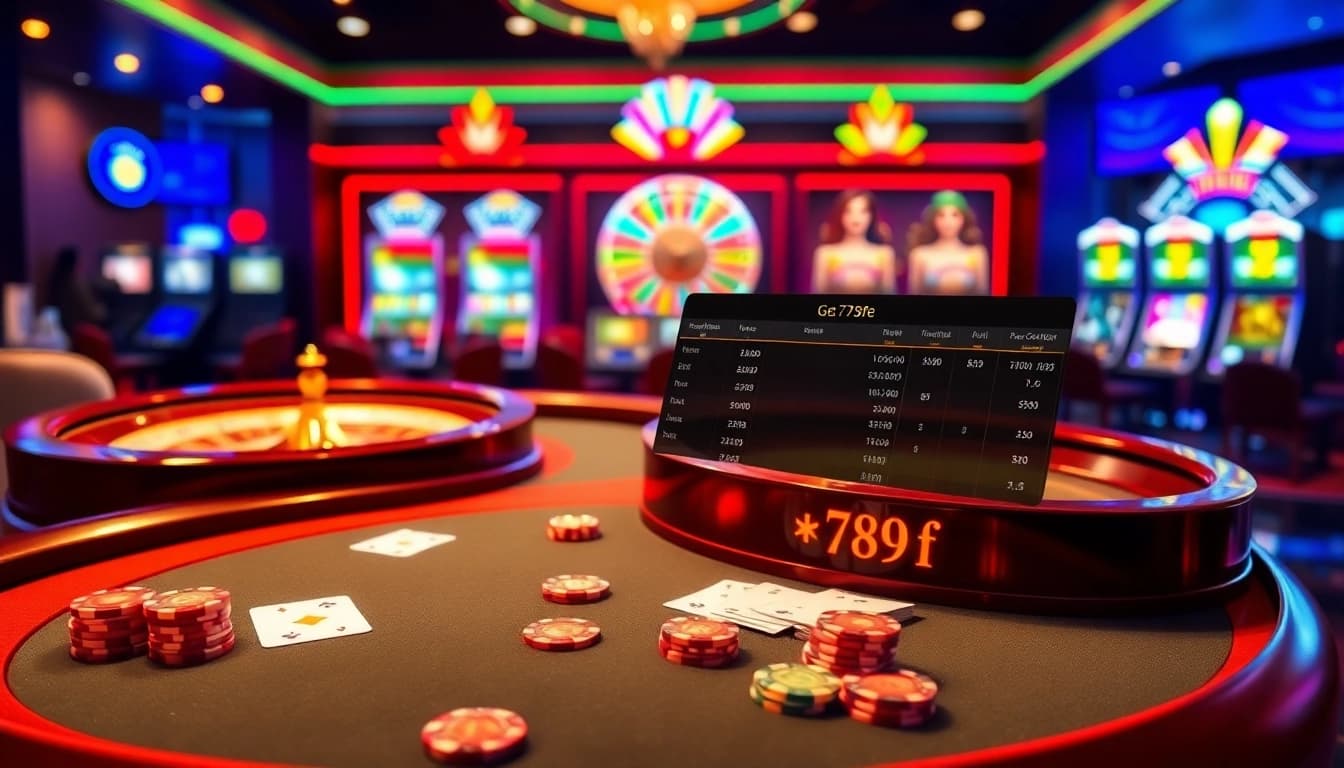 Players winning big at 789f, showcasing an exhilarating casino experience with table games and slots.