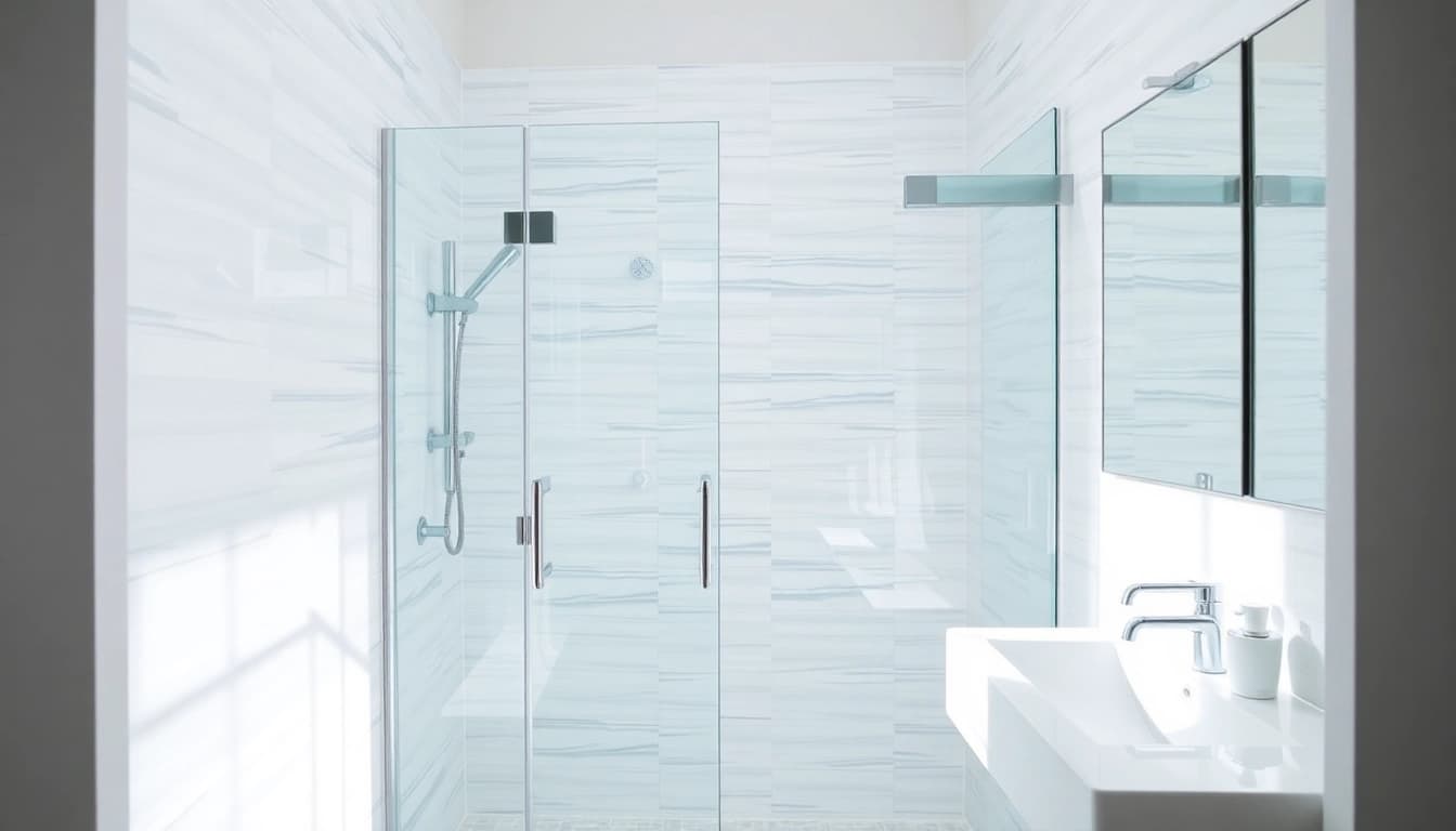 Stylish semi-frameless shower screens enhance a modern bathroom's elegance and functionality.