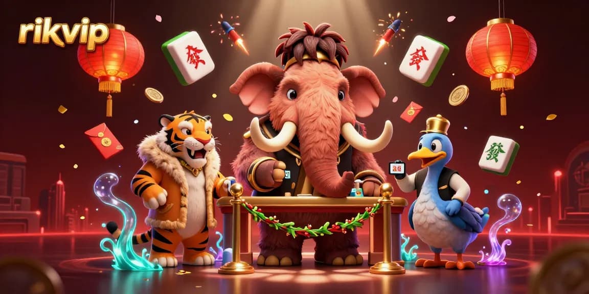 Experience the vibrant world of rikvip with stylish casino characters immersed in a dynamic gambling scene.