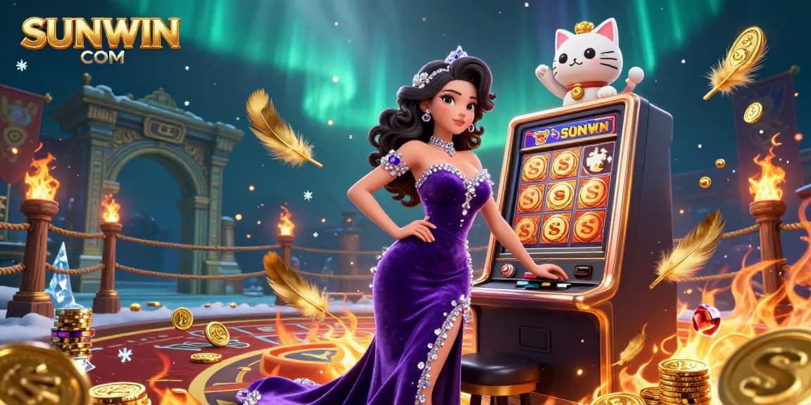 Experience winning thrills with SUNWIN COM at a vibrant casino scene featuring jackpots and rich animations.