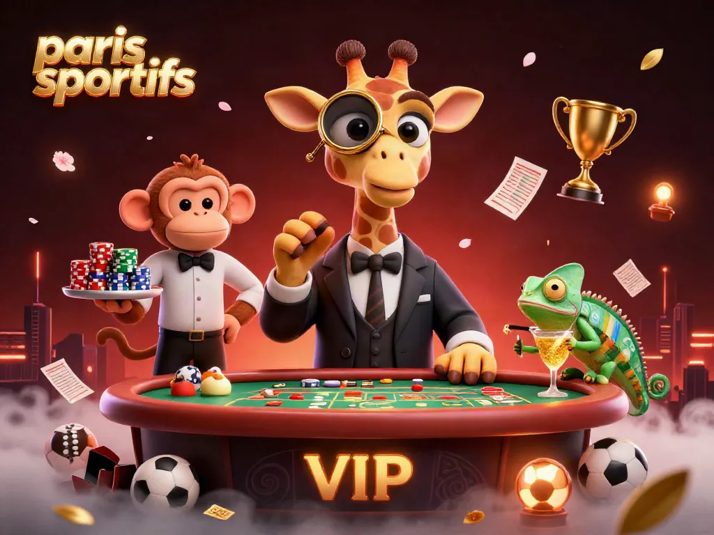 Bet on exciting paris sportifs events with animated characters and vibrant scene elements.