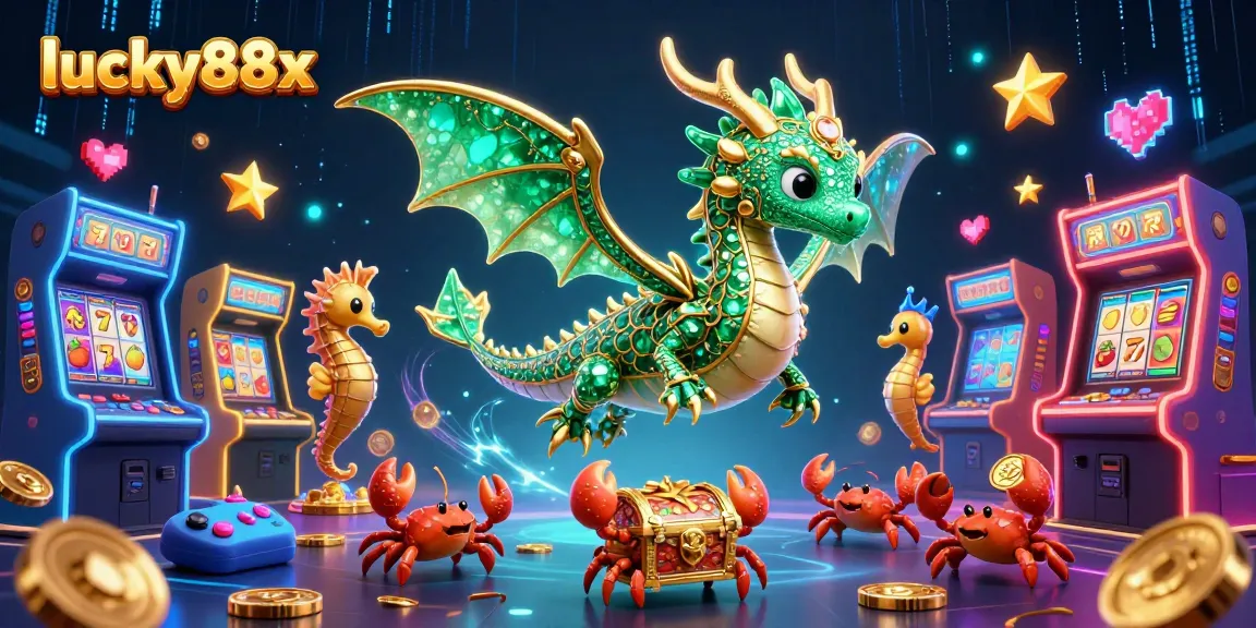Experience luck with lucky88x as emerald sea dragon and treasure crabs create jackpot excitement!