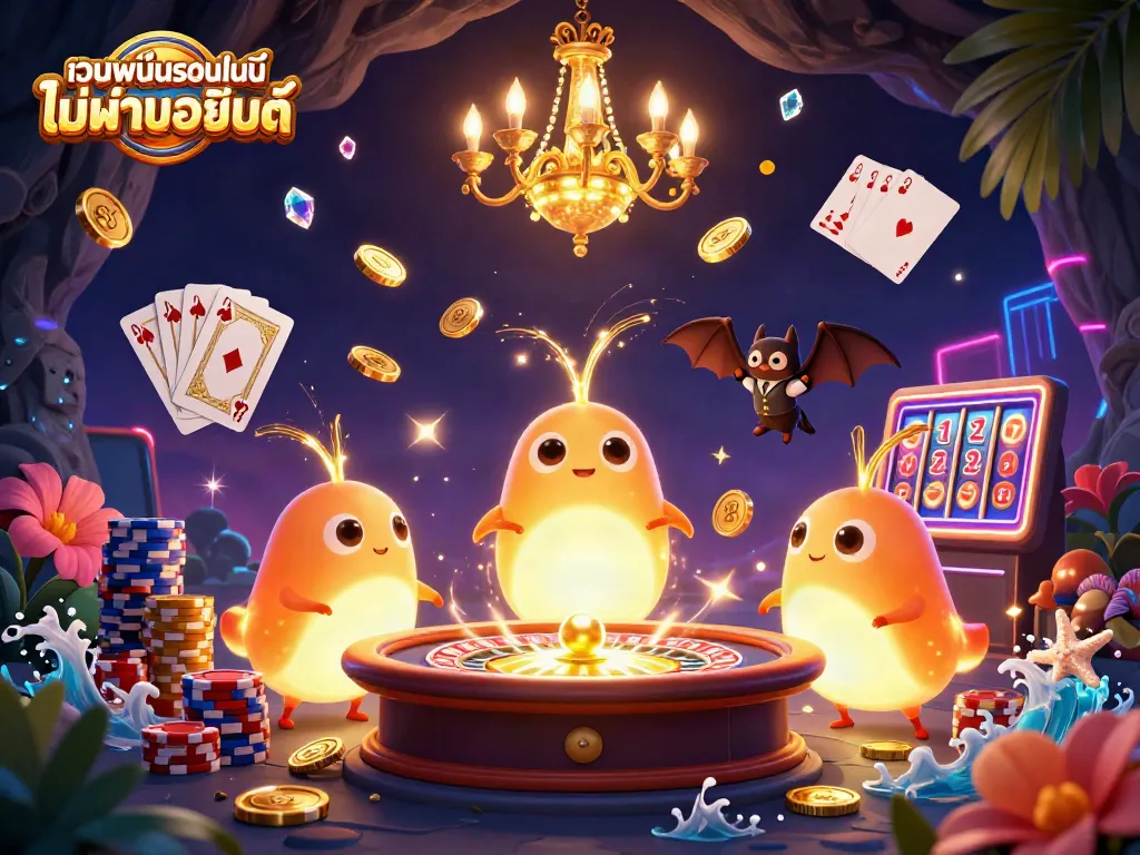 เล่นเกมส์พนันออนไลน์ ไม่ผ่านเอเย่นต์ ในคาสิโนที่มีการประดับด้วยหิ่งห้อยเรืองแสง
