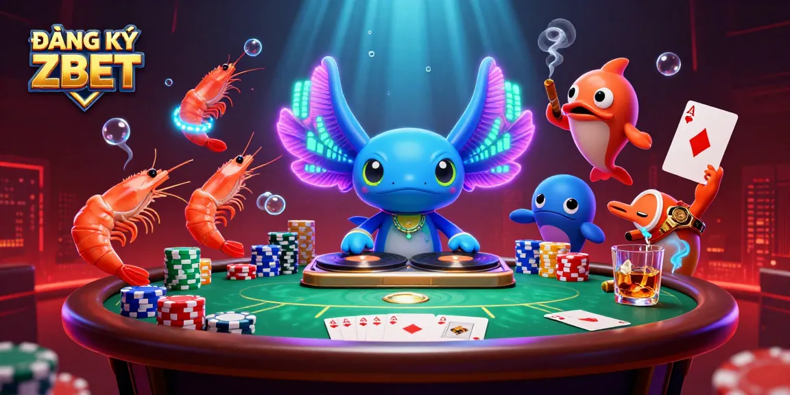 Engage in thrilling ĐĂNG KÝ ZBET gaming with vibrant characters and poker excitement.
