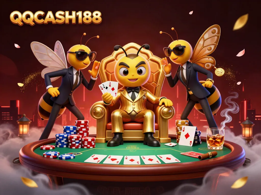 Engage in thrilling gameplay at QQCASH188 with a captivating illustration of a gaming scene.