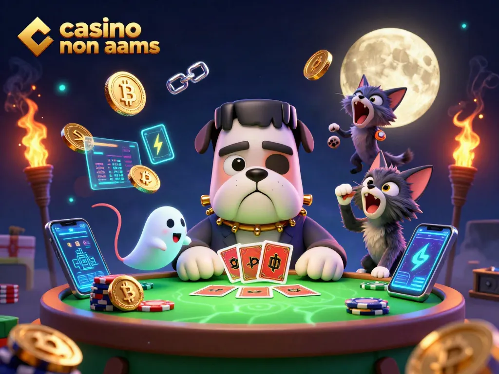 Scopri la varietà dei giochi nei casino non AAMS con un bulldog Frankenstein e un micio licantropo!