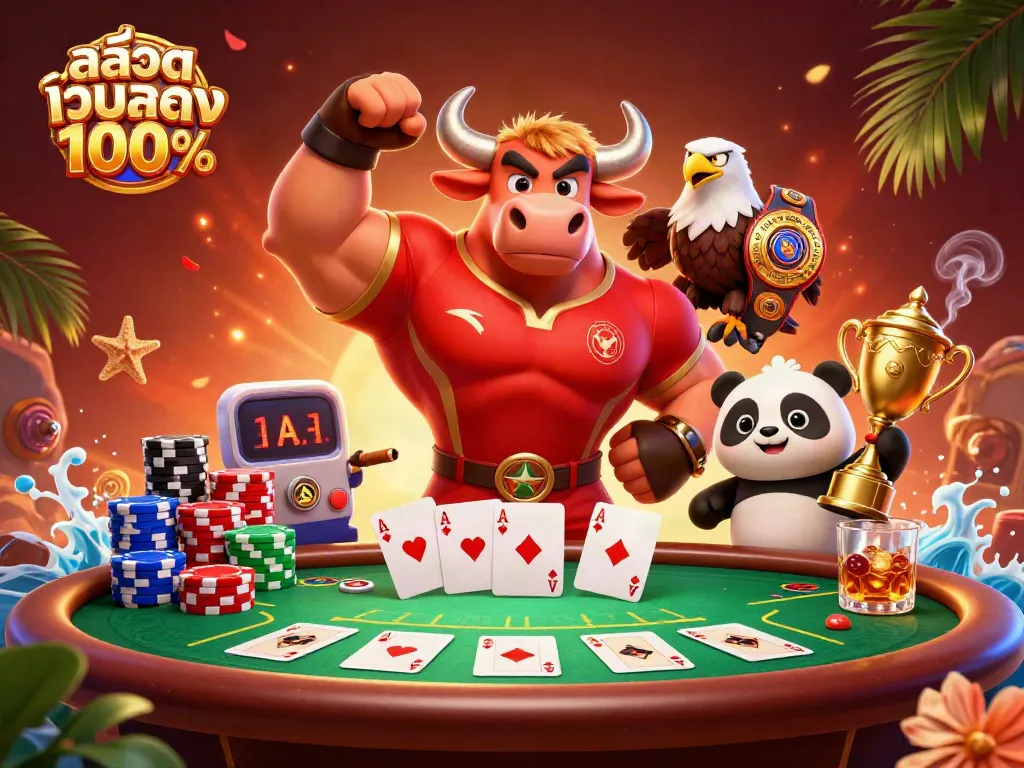 เล่นสล็อตเว็บตรง100% ผ่านการ์ตูน 3 มิติของวัวที่แข็งแกร่งและนกอินทรี