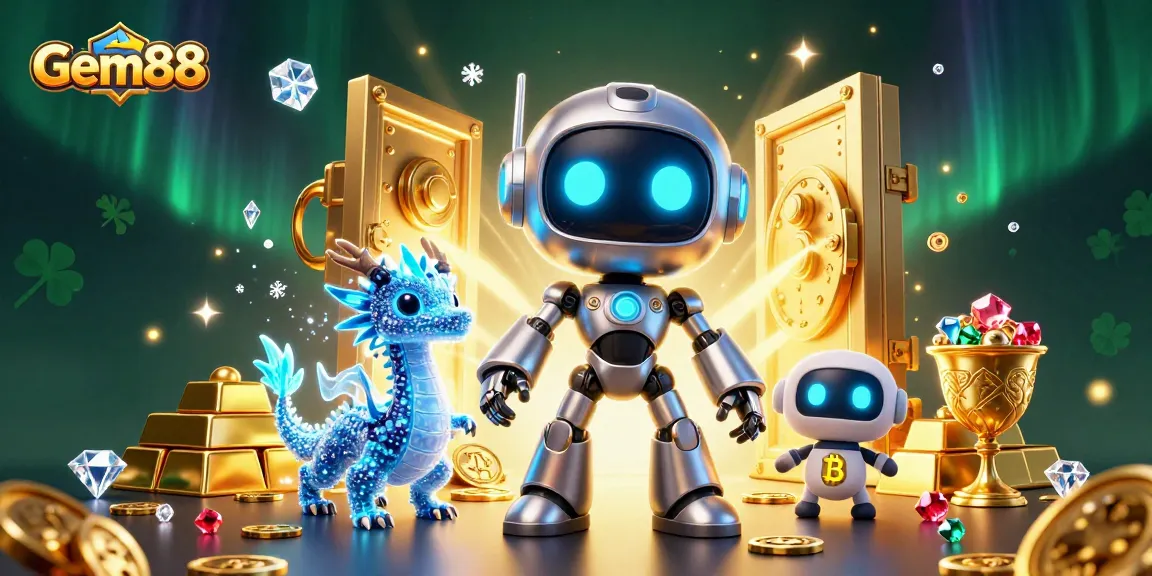 Experience exciting wins with Gem88 in a vibrant 3D casino world full of treasures.