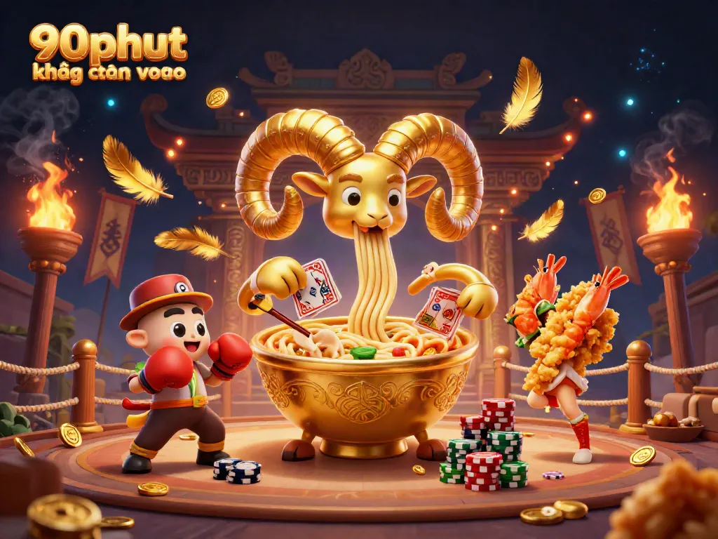 Experience the thrilling atmosphere of 90phut không quảng cáo as cartoon characters engage in exciting gambling activities.
