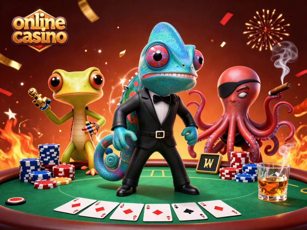 Los mejores juegos de casino online con un camaleón agente secreto y un gecko ingeniero.