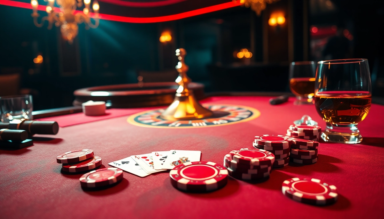 Experience the thrill of luck8 at an elegant poker table with vibrant chips and cards.
