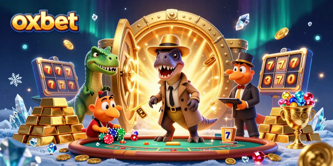 Watch the 3D velociraptor card counter at oxbet's dynamic blackjack table in a vibrant casino scene.