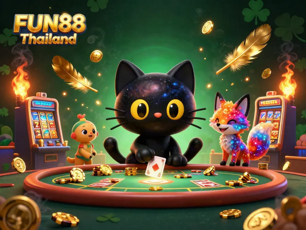 Experience FUN88 Thailand with an enticing cosmic casino scene filled with luck and winning potential.