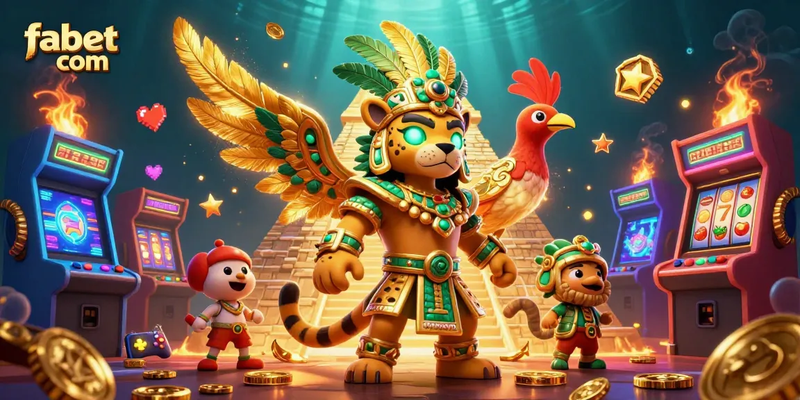 Experience exciting gameplay at fabet com with vibrant casino-themed 3D illustrations.