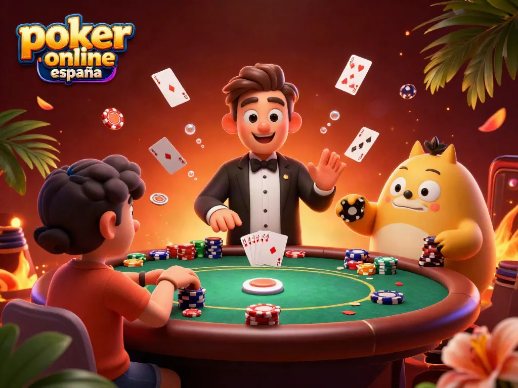 Juega al poker online España mientras participas en emocionantes partidas en una sala virtual.