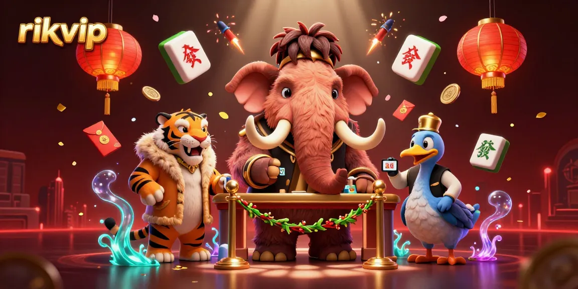Experience the vibrant world of rikvip with stylish casino characters immersed in a dynamic gambling scene.