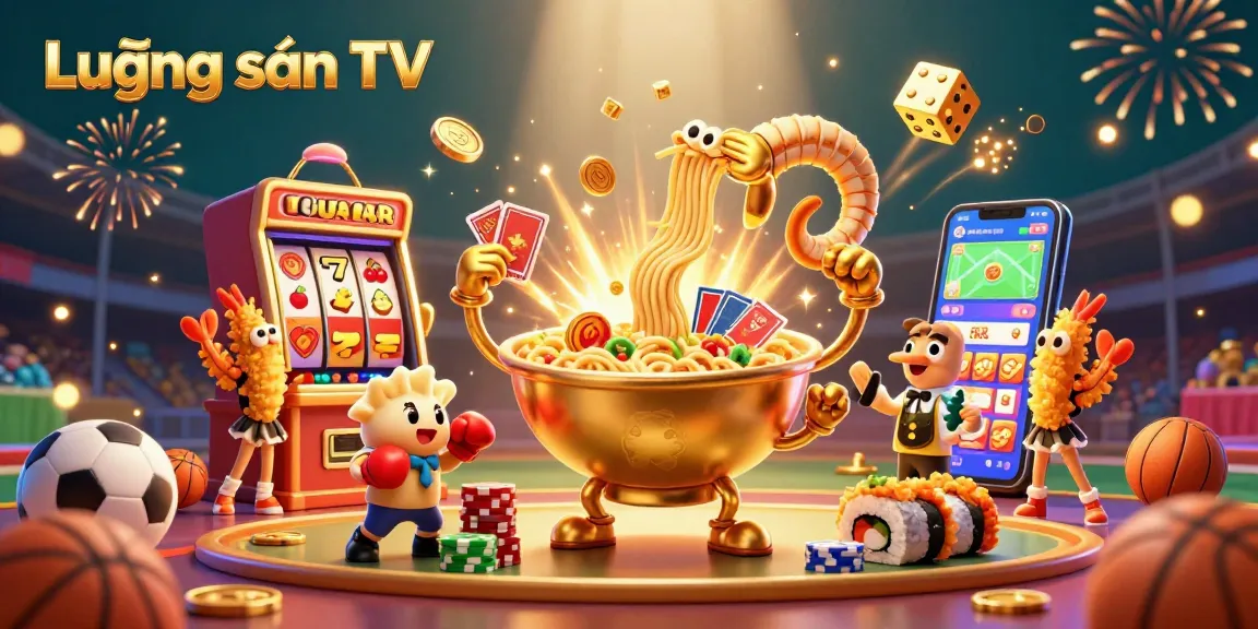 Lương sơn TV showcases thrilling sports betting action with dynamic characters and colorful betting elements.