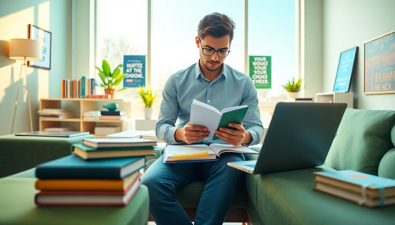 Enhance exam help efficiency in a focused study environment, embodying motivation and organization.