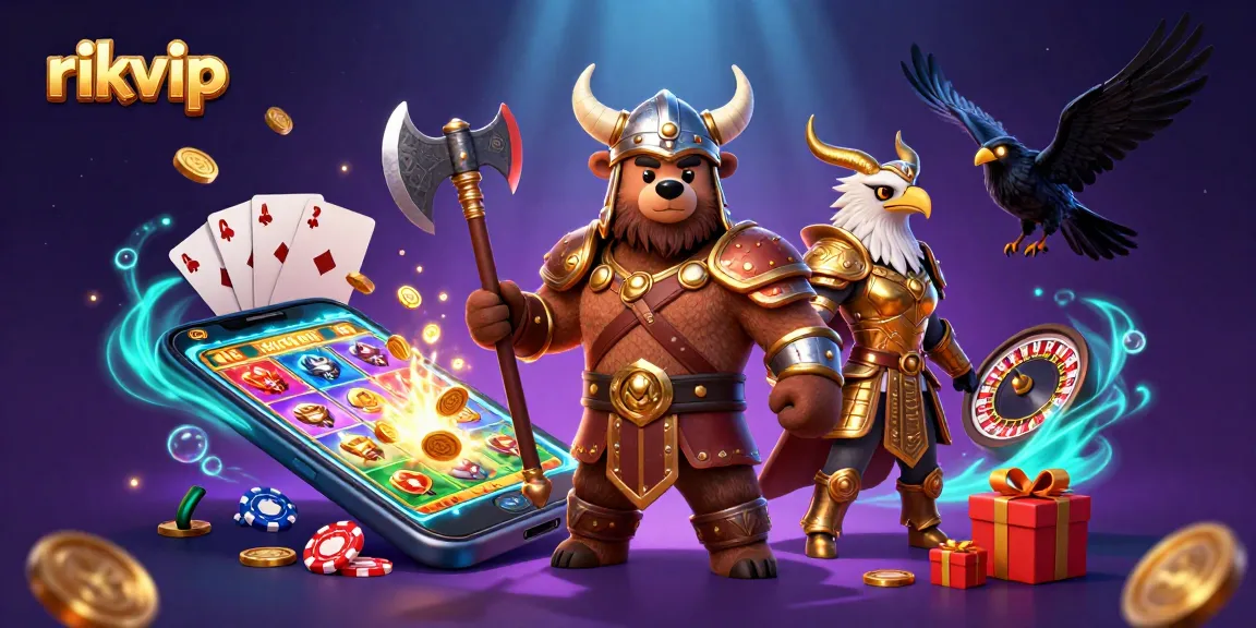 Engage with the thrilling world of rikvip through vibrant gaming elements and characters.
