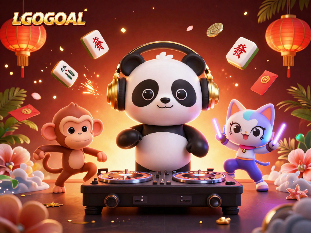 Experience winning at LGOGOAL with vibrant gaming characters and rich casino elements lighting up the scene.