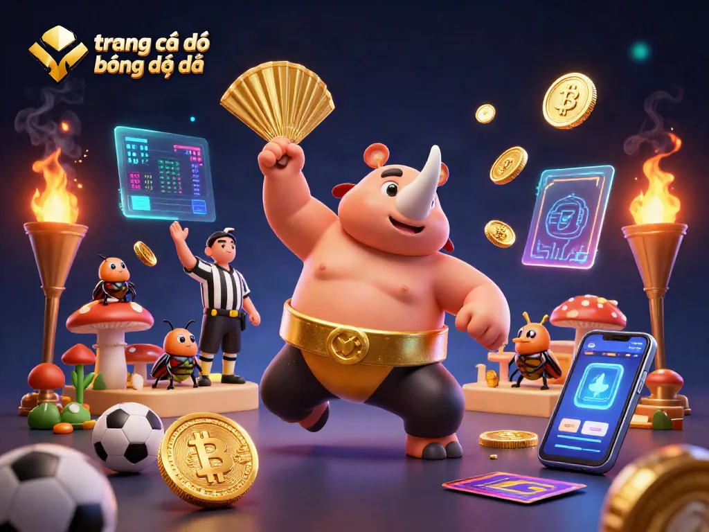 Trong tranh cá độ bóng đá trực tiếp, một chú bọ cánh cứng đang chiến đấu mang đai vàng, tung đồng xu vàng ra xung quanh.