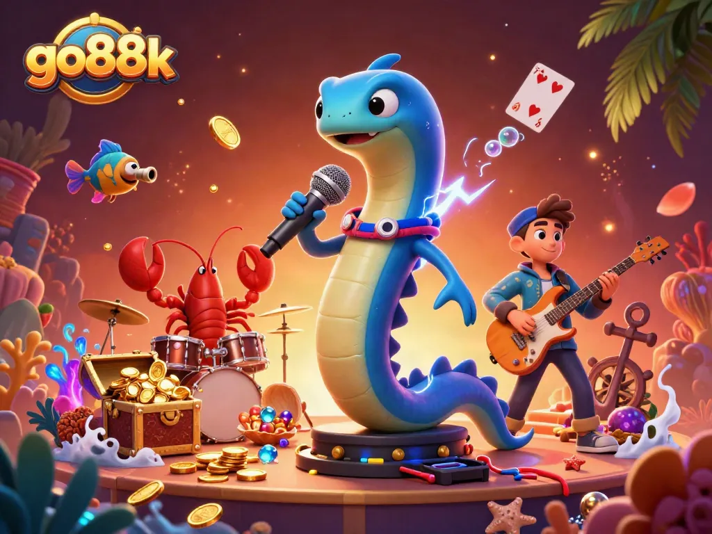 Experience thrilling gameplay at go88k with vibrant underwater casino scenes featuring unique characters.