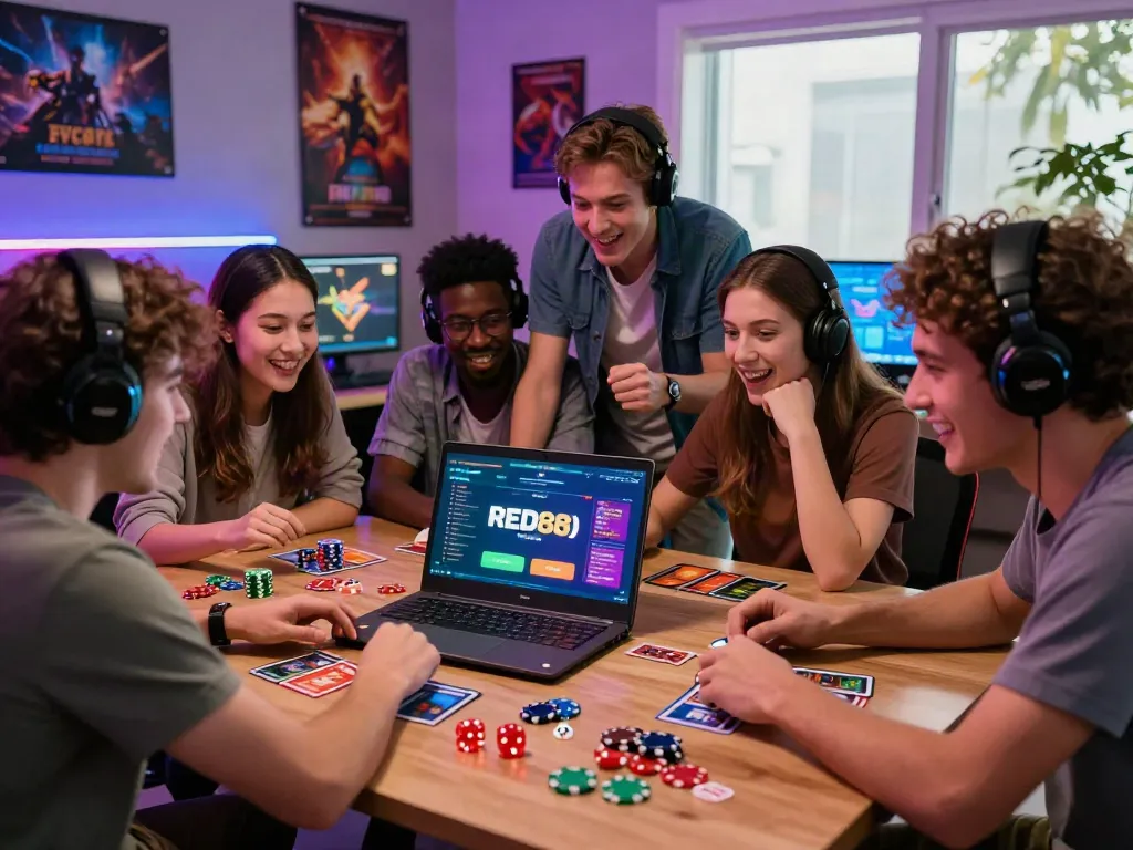 Join the excitement on https://red88.limited/ with friends enjoying a thrilling online gaming experience.