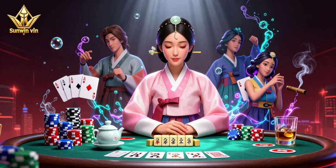 Engage in thrilling gameplay at sunwin vin with diverse poker elements depicted in rich detail.