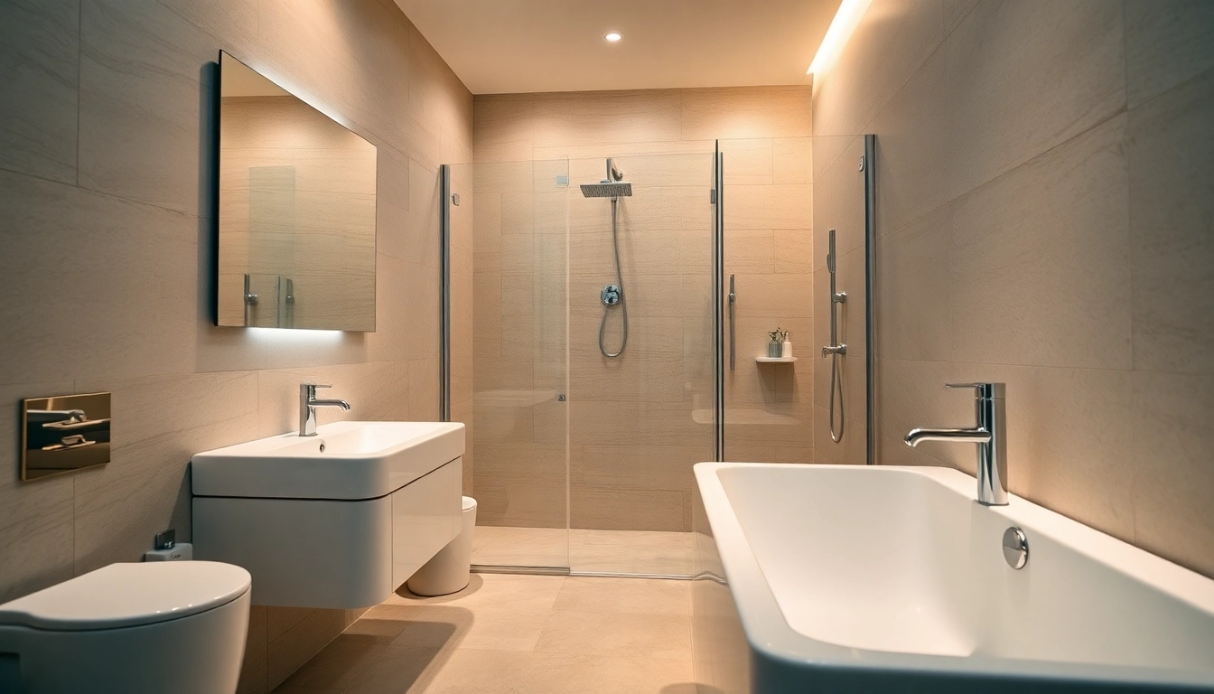 Sonni sanitär bathroom with modern fixtures and elegant design features.
