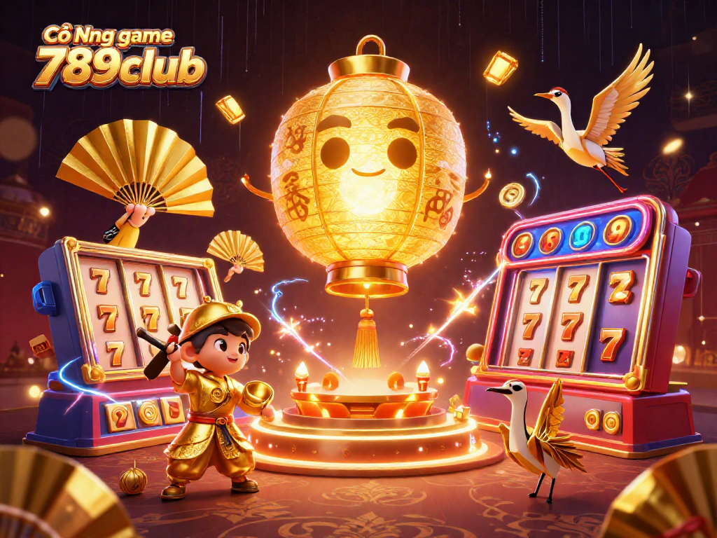 Cổng game 789club mang đến trải nghiệm cực kỳ sống động với các biểu tượng slot và yếu tố ánh sáng huyền ảo.