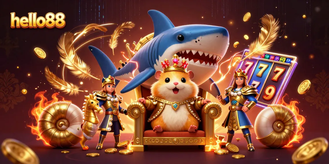 Experience thrilling bets at hello88 with vibrant 3D casino action featuring slots and gold coins.