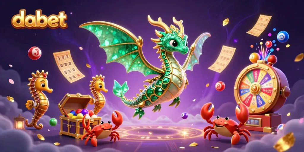 Dabet showcases vibrant lottery excitement with a treasure-filled undersea adventure, engaging players in winning games.