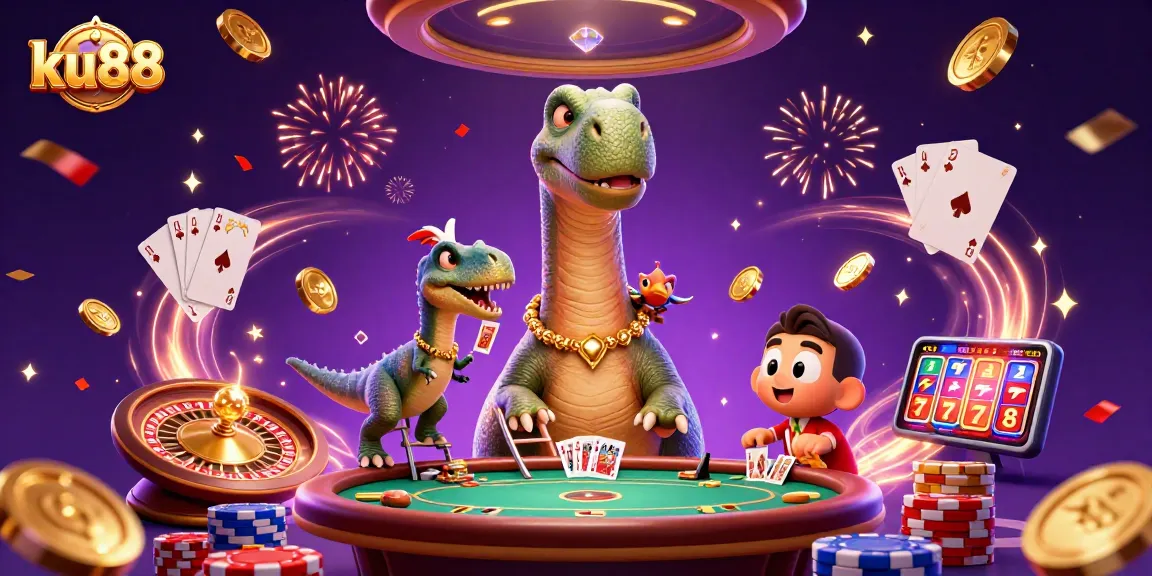 Experience thrilling actions at ku88 casino with vibrant game elements and characters in a stunning scene.