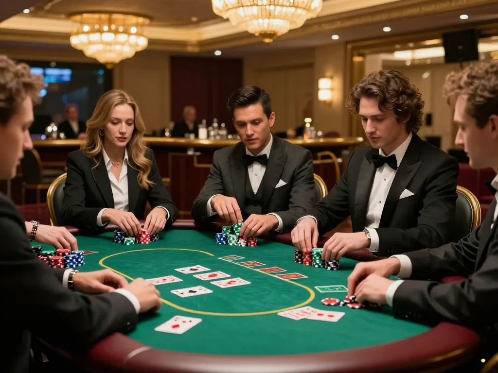Players enjoy a thrilling poker game at 98win, revealing strategic moves and engaging gameplay.