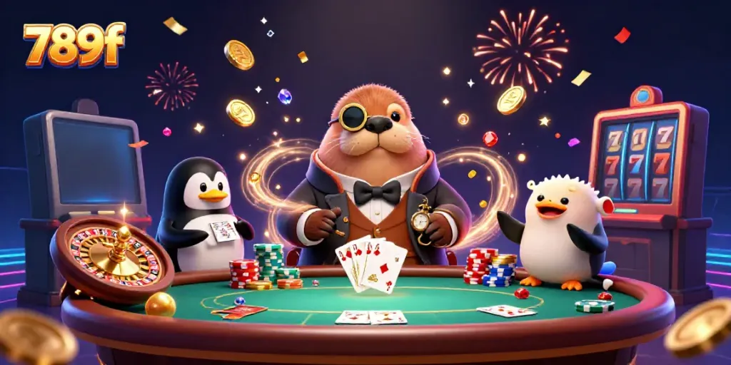 Experience thrilling underwater poker with the jolly walrus and sophisticated penguin at 789f.