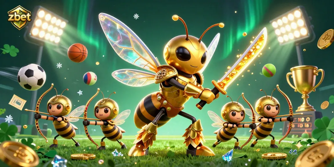 Engage with thrilling zbet sports actions featuring a dynamic golden hornet and lively game elements.