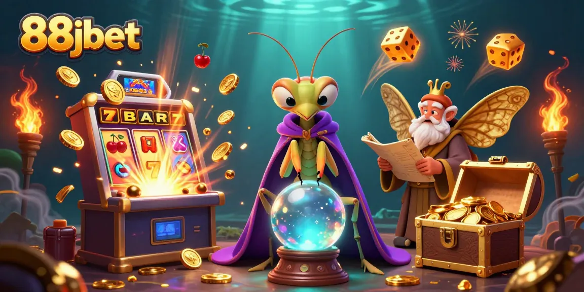 Engage in captivating gaming at 88jbet featuring a mystical fortune teller and exciting slot machine elements.