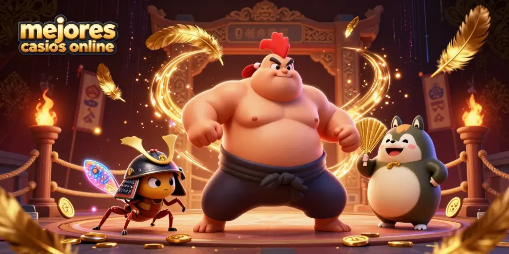 Juega en los mejores casinos online con personajes vibrantes en un ambiente dinámico.