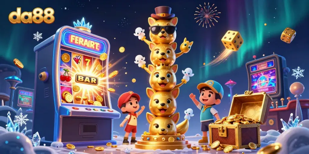 Spin to win at da88 with exciting slot machines and vibrant casino elements!