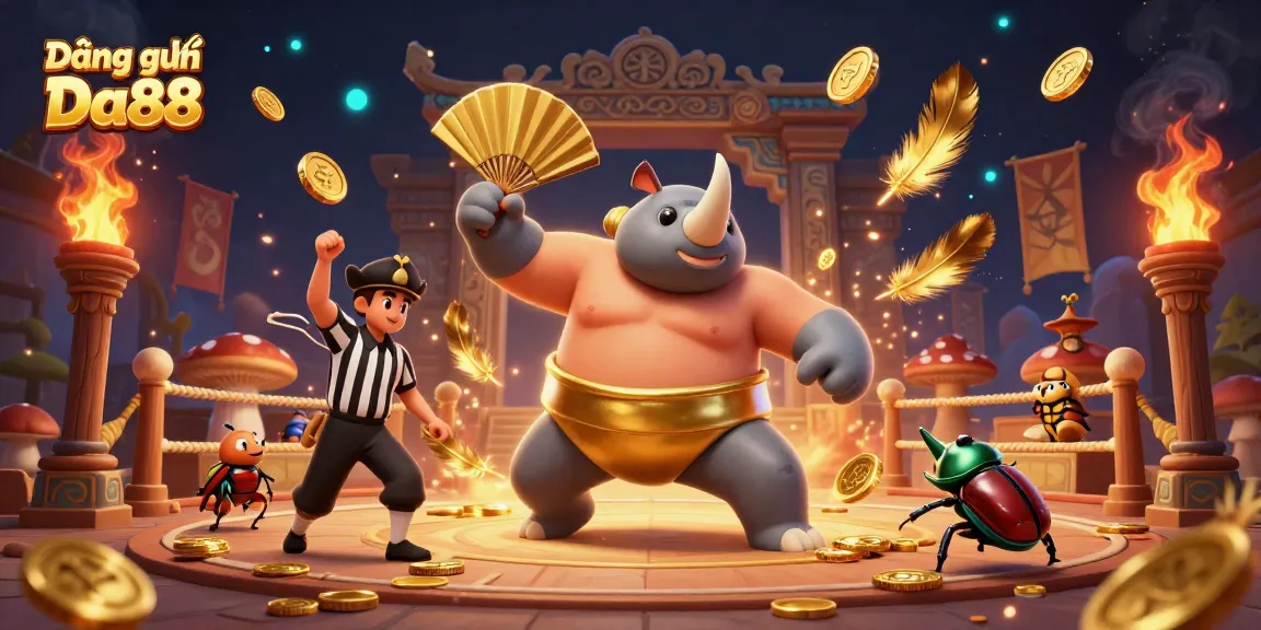 Experience thrilling Đăng ký Da88 gameplay in a vibrant, dynamic 3D illustration featuring unique characters.