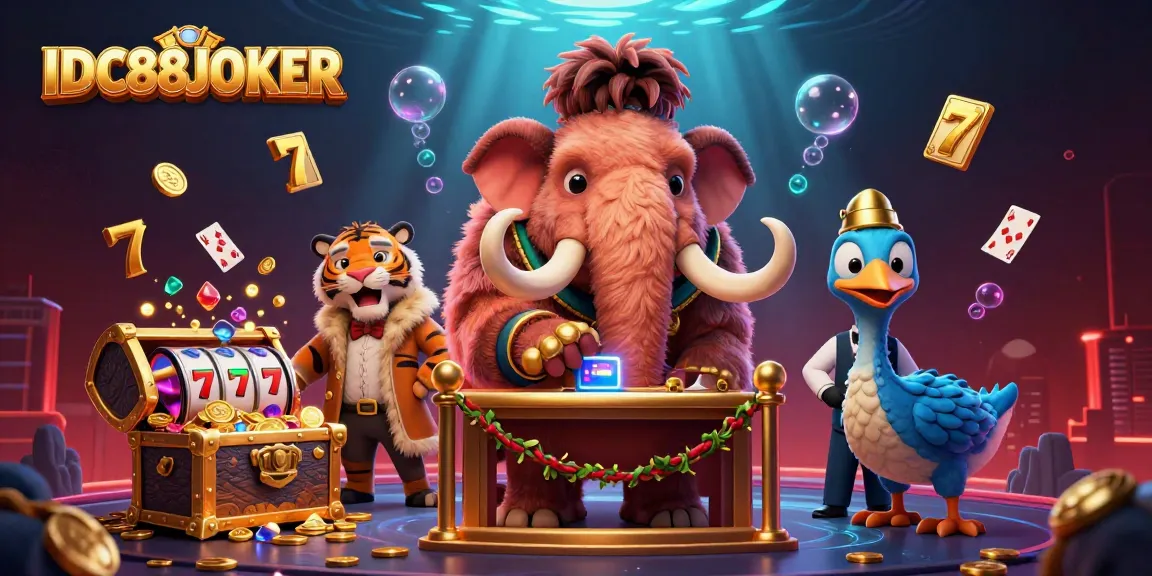 Experience thrilling gameplay at IDC88JOKER with engaging slot reels and vibrant casino action.