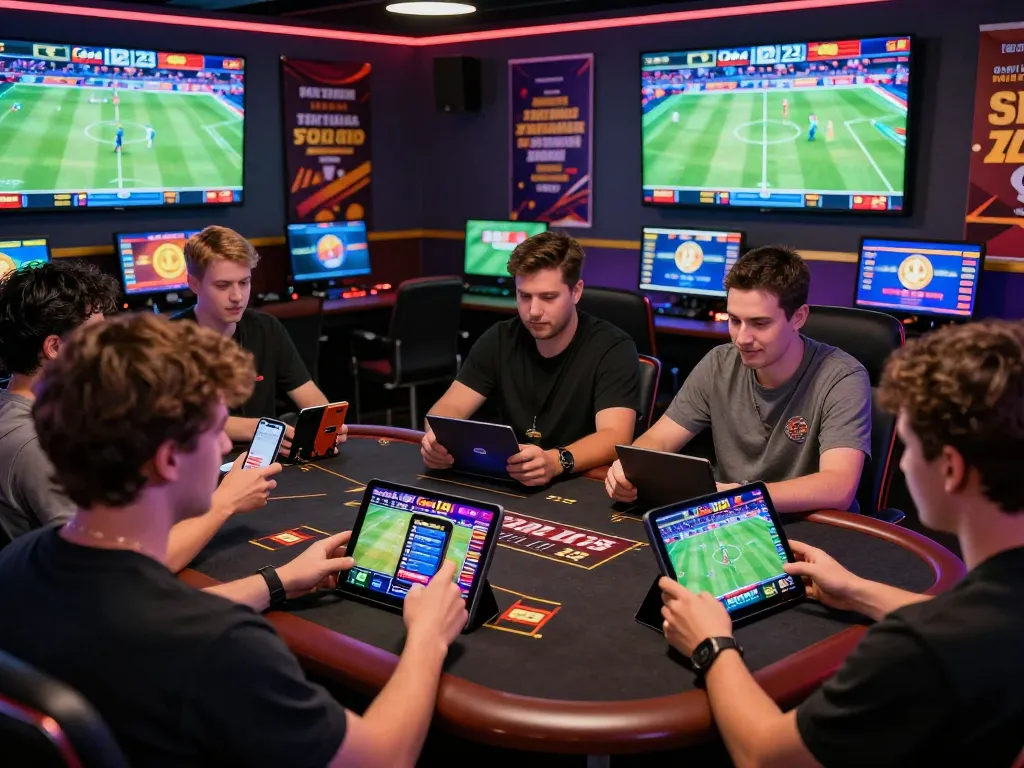 Goal123 online betting scene showing players engaged in vibrant gaming activities.