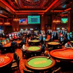 Players winning at tables and slots in the luxurious casino atmosphere of hz88 com.