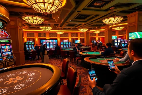 Join the excitement of online gaming at 8k8 with vibrant casino tables and thrilling slot machines.