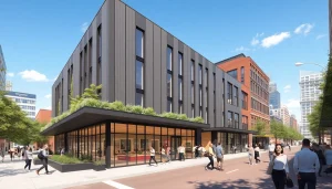 North Main Makeover showcases a modern urban design in a vibrant city landscape.