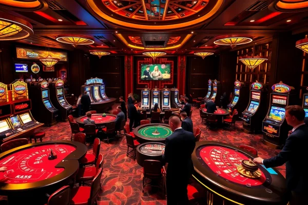 Haywin players engaging at a vibrant casino table, showcasing the excitement of gaming.