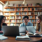 Explore alternatives to traditional exam prep in a vibrant study environment showcasing collaboration.